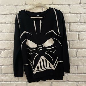 Black/white Star Wars Darth Vader knitted sweater